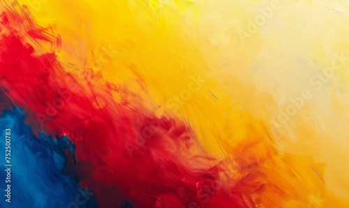 an abstract red  yellow  and blue background for a painting Generative AI