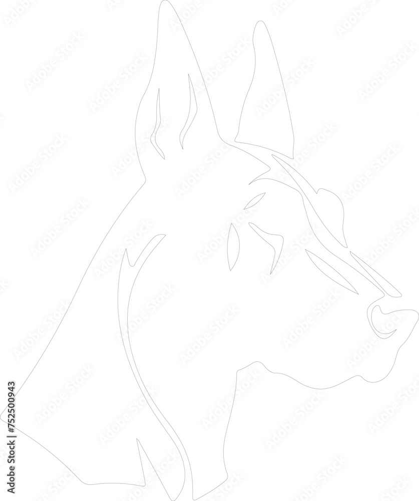 Doberman Pinscher outline Doberman Pinscher outline