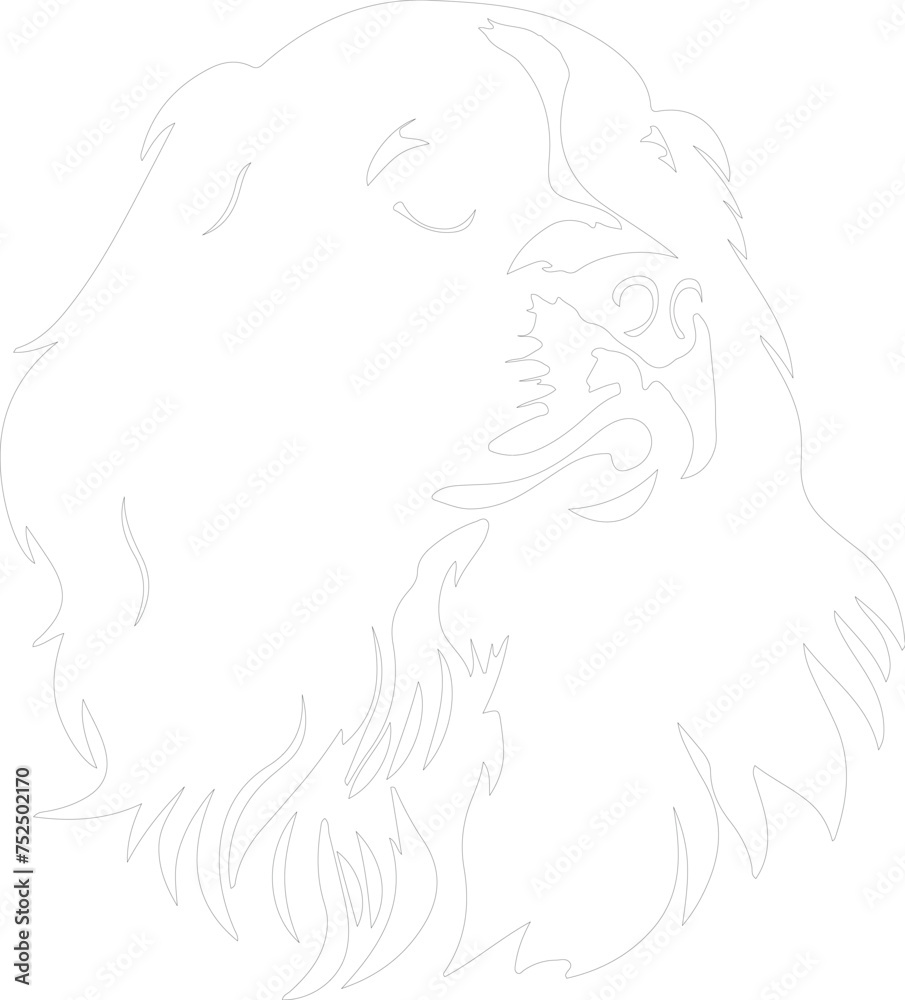 English Toy Spaniel outline English Toy Spaniel outline