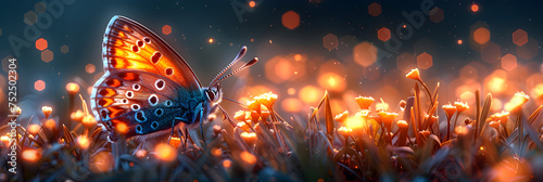 Glowing Libelloides Ictericus Caught in a Warm Light , Butterfly wallpapers that will make you smile wallpapers 