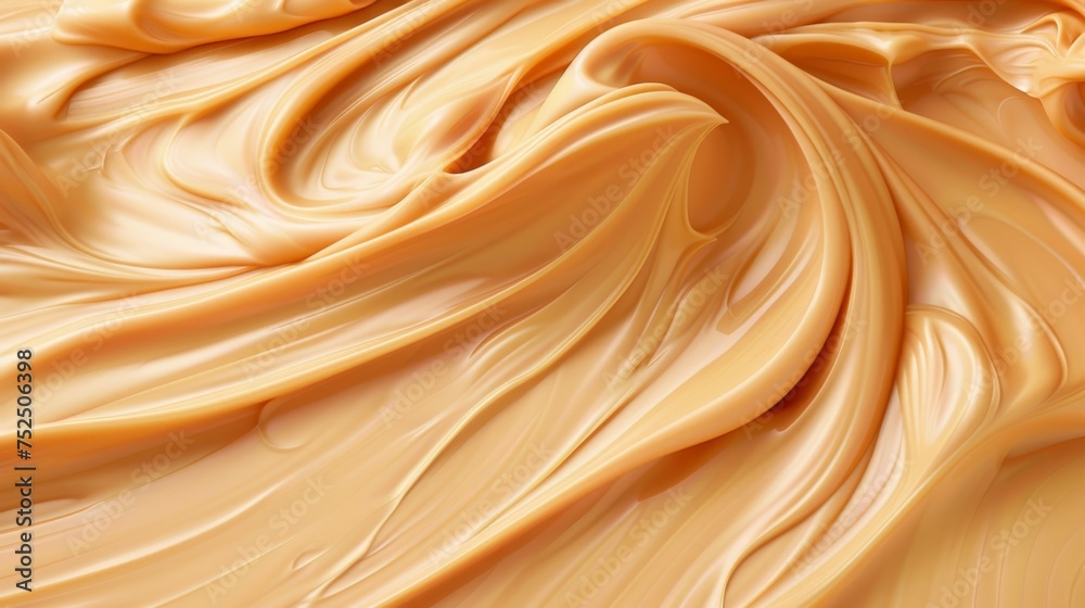 a close up view of a creamy yellow liquid textured with a slight layer of frosting on top of it. a close up view of a creamy yellow liquid textured with a slight layer of frosting on top of it.