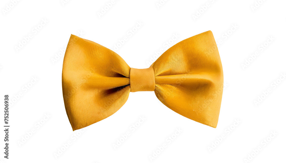 Yellow bow tie isolated on transparent background. Yellow bow tie isolated on transparent background.