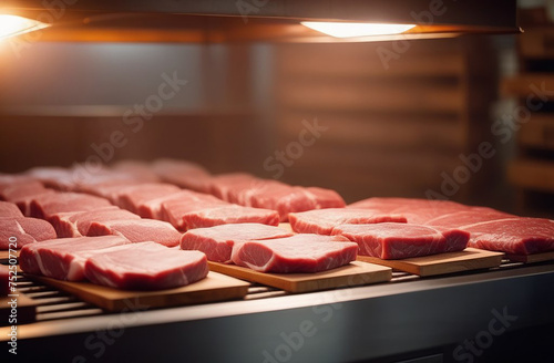 photo of meat at butcher's.factory photo