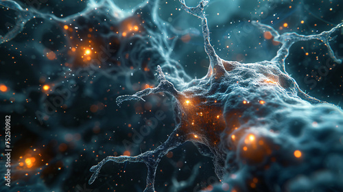 Neural connections mycelium background microscopic