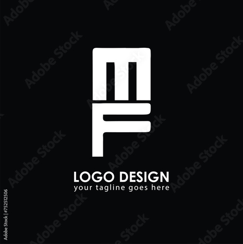 MF FM Logo Design, Creative Minimal Letter FM MF Monogram