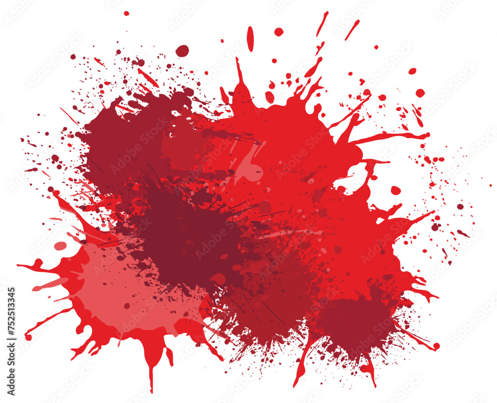 Red blots blood splatter vector