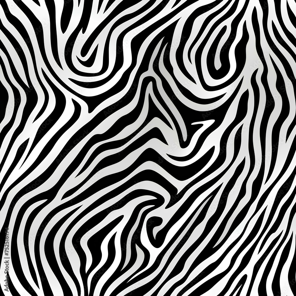 Abstract black and white zebra stripes background. Digital graphic and texture concept. Flat lay illustration for wallpaper, poster, banner, design, fabric Abstract black and white zebra stripes background. Digital graphic and texture concept. Flat lay illustration for wallpaper, poster, banner, design, fabric