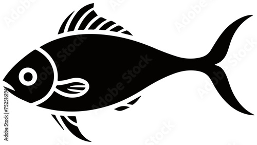 black fish shape vector	
