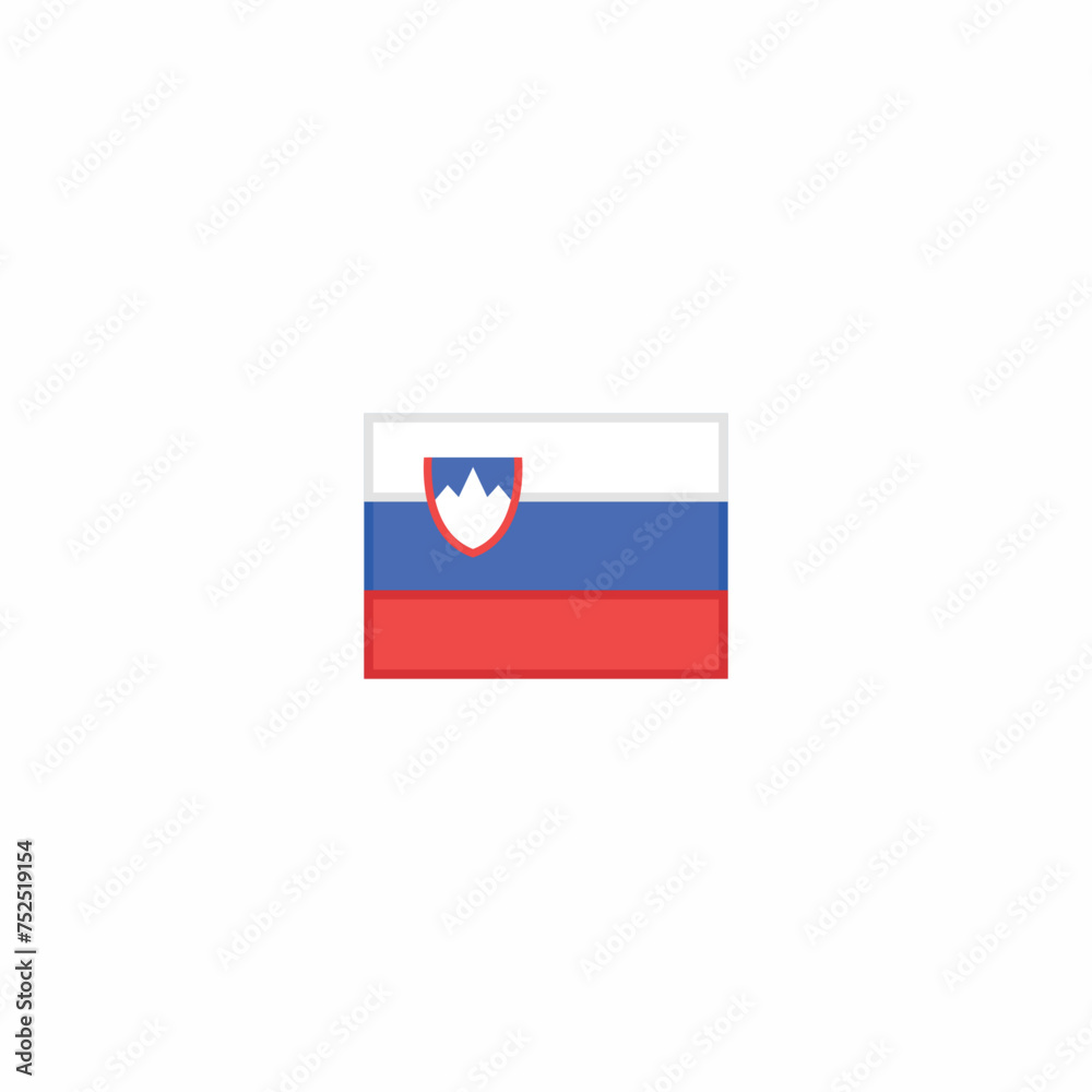 Slovenia Nation Minimalistic Flag Vector Slovenia Nation Minimalistic Flag Vector
