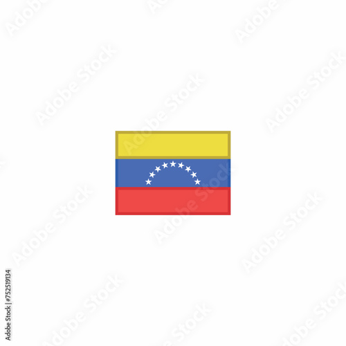Venezuela Nation Minimalistic Flag Vector photo