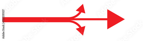three-way direction arrow icon	 photo