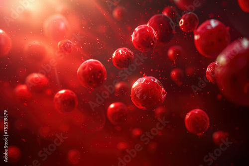 The Red Virus Balls: A Dynamic Background for Your Designs created with Generative AI technology