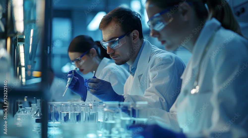 Team of Medical Research Scientists Working on Generation Experimental Drug Team of Medical Research Scientists Working on Generation Experimental Drug