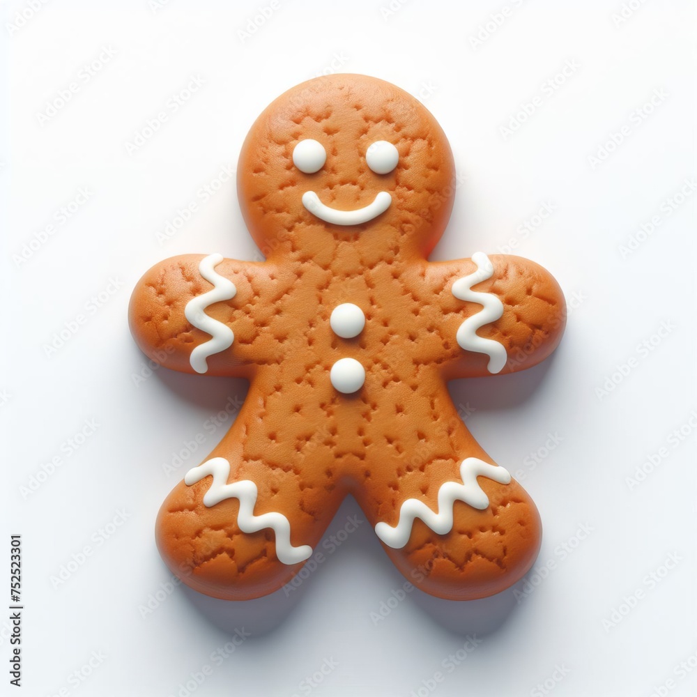 gingerbread man isolated on white
