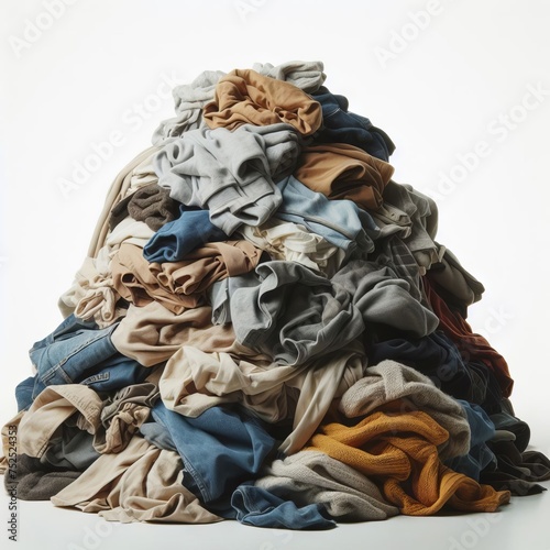 pile of garbage with clothes 