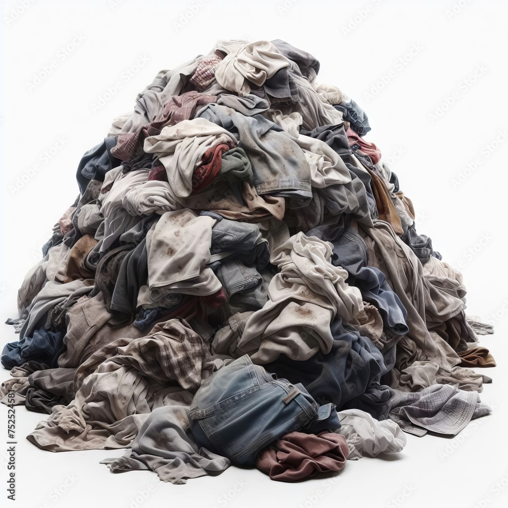 pile of garbage with clothes
