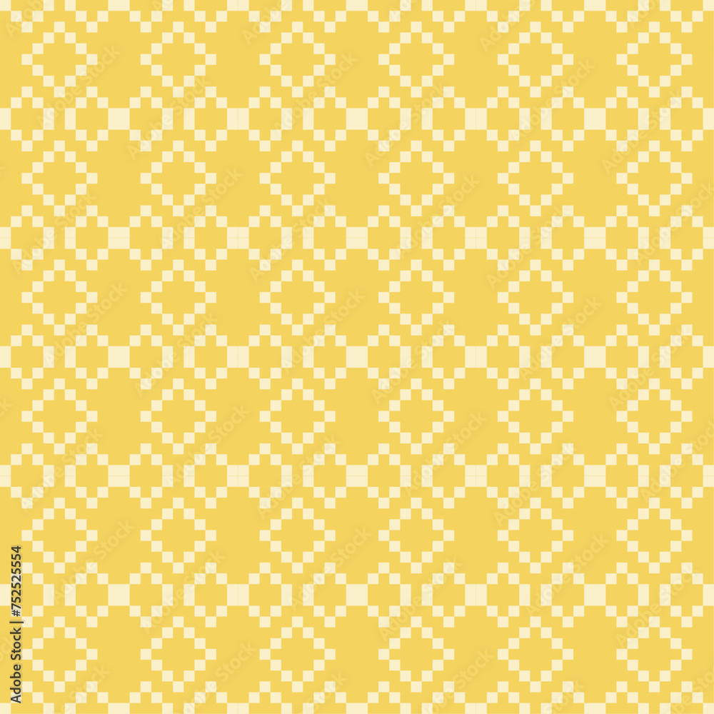 Seamless pattern on yellow background