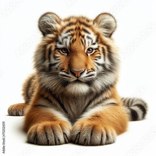 portrait of a tiger on white © Deanmon