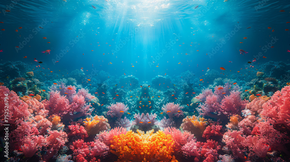 Soft coral underwater background reef ocean