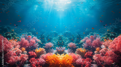 Soft coral underwater background reef ocean © Aki
