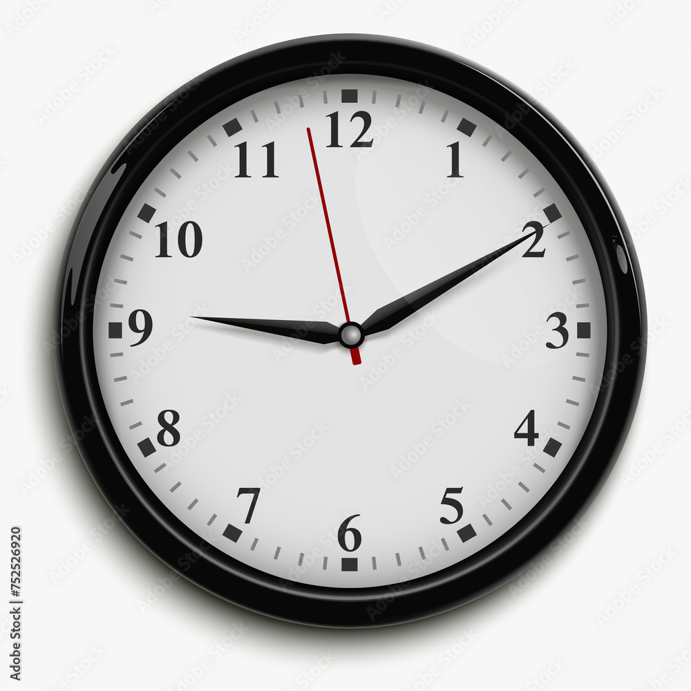clock isolated on white background. clock icon.
