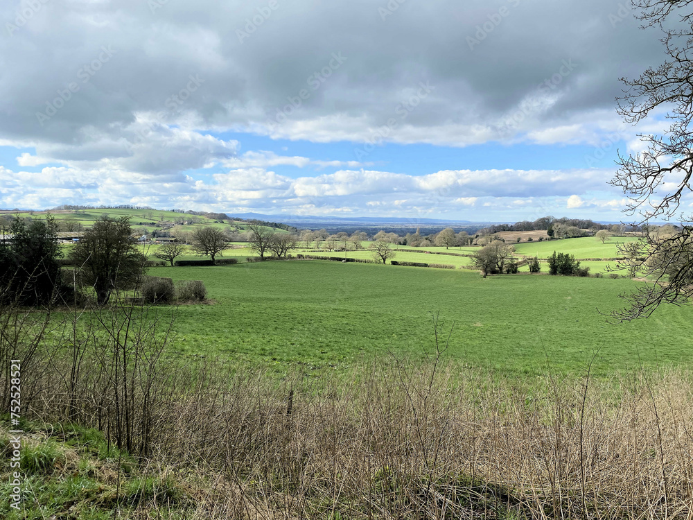 A view of the Cheshire Countryside at Peckforton Hills