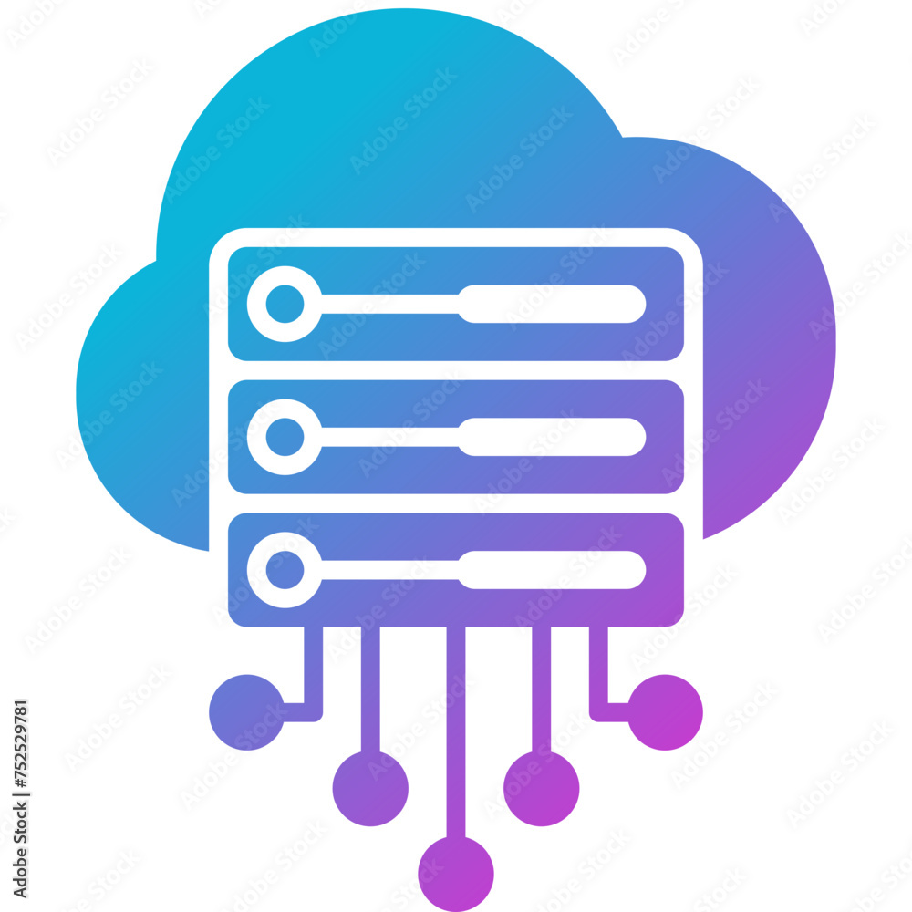 Fibre Internet - IP Transit Icon, Gradient, Blue, Pink, Solid Fibre Internet - IP Transit Icon, Gradient, Blue, Pink, Solid