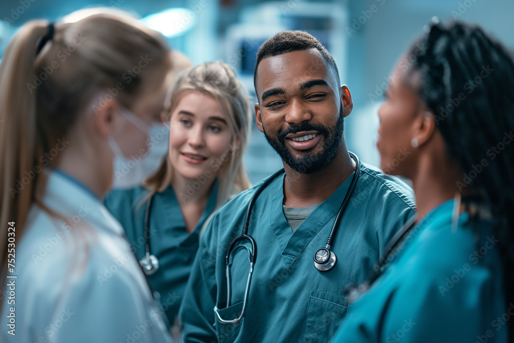 Group of Doctors Engaged in Discussion Group of Doctors Engaged in Discussion