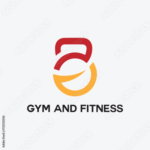 gym fitness yoga exercise logo design vector