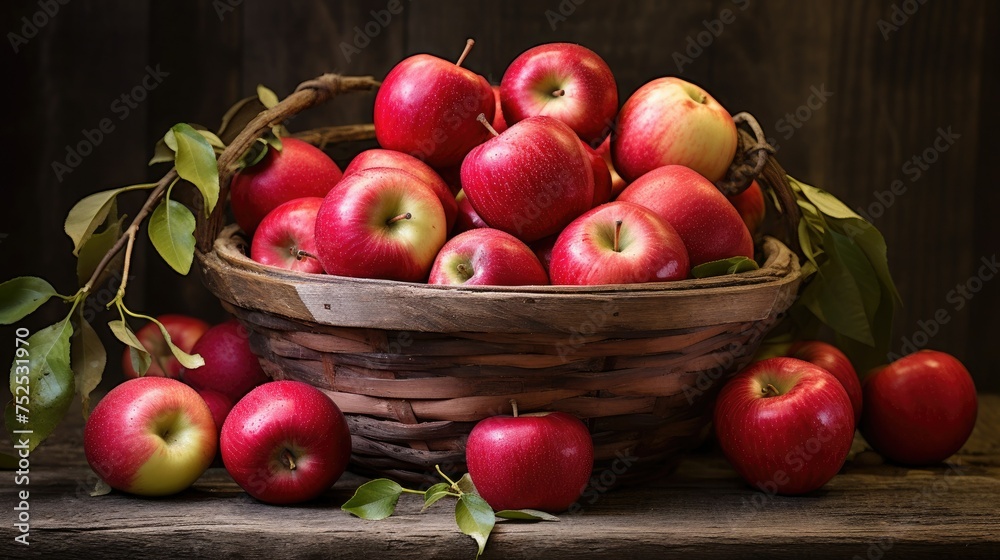 apples in a basket, generative ai apples in a basket, generative ai
