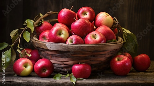 apples in a basket, generative ai
