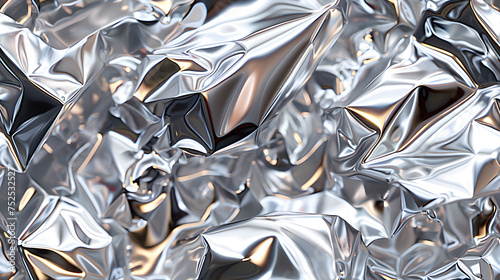abstraction of crumpled foil