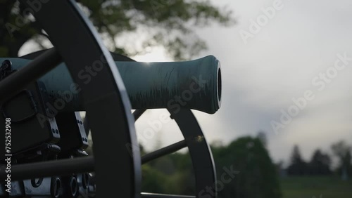Civil War Cannon Timelapse with Sun Flare
