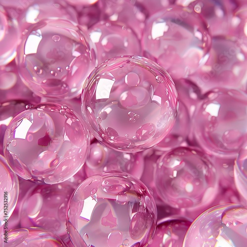 pink glass balls background.