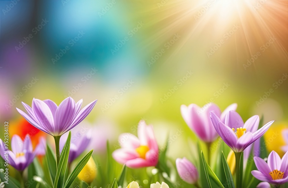 Spring background with flowers, blurred bokeh, free place for text. Greeting card for spring holidays. Template for Birthday, Women's Day, Mother's Day. Floral picture. Spring background with flowers, blurred bokeh, free place for text. Greeting card for spring holidays. Template for Birthday, Women's Day, Mother's Day. Floral picture.