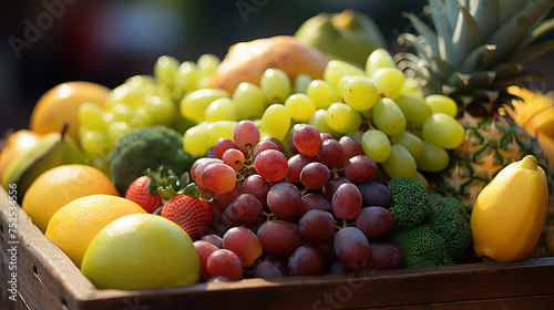 the group of different fruits