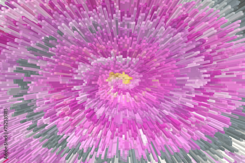 Abstra    o Floral em Pixel Art  explos  o de Cores em Arte Pixelizada  radiante Mosaico de P  talas Pixelizada  cores  cubos  geometrico  geometria