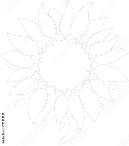 sunflower outline