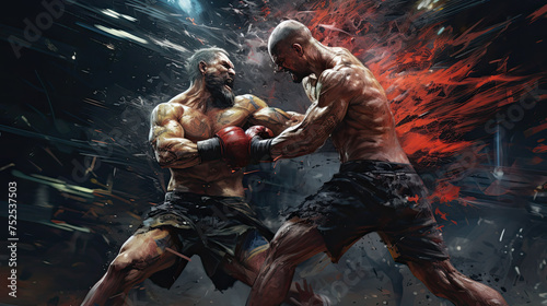 Illustration about mixed martial arts, MMA.
