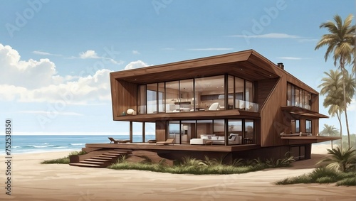 Small House on the Ocean Shore