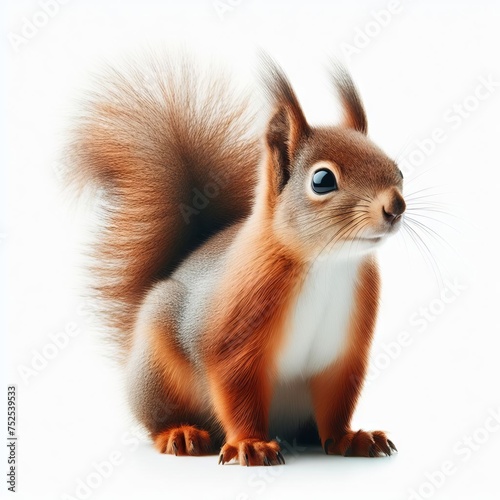 squirrel on white background 