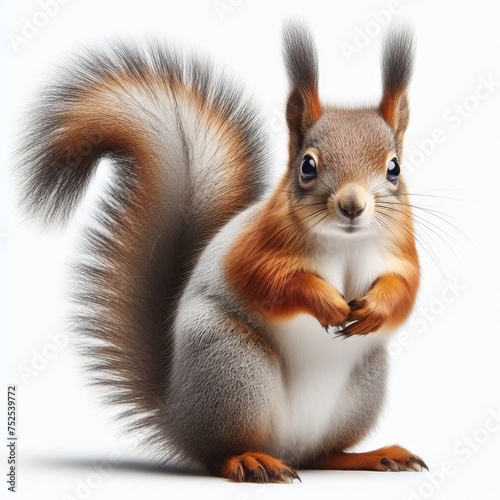 squirrel on white background  © Deanmon
