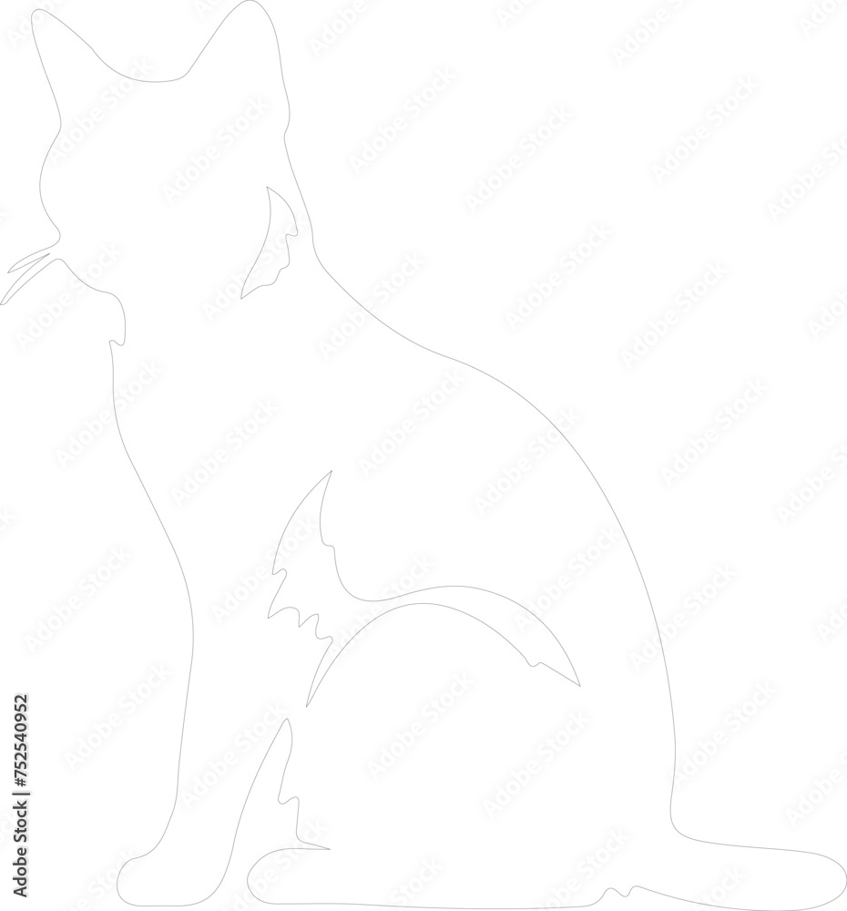 Snowshoe Cat outline Snowshoe Cat outline