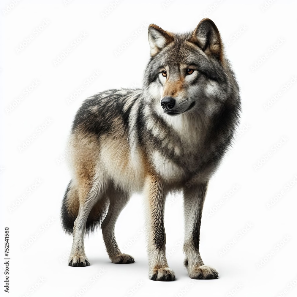 Obraz premium wolf isolated on white 