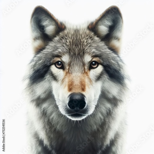 wolf isolated on white 