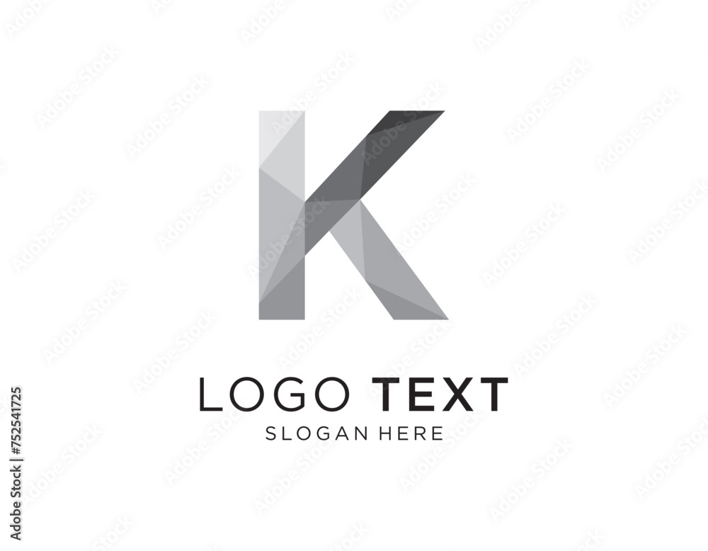 Colorful Logo K Simple Letter Technology Colorful Logo K Simple Letter Technology