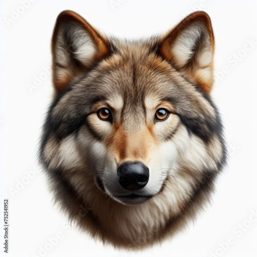 wolf isolated on white 