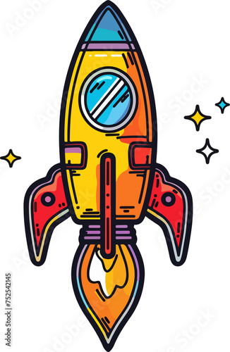 Space rocket clipart illustration