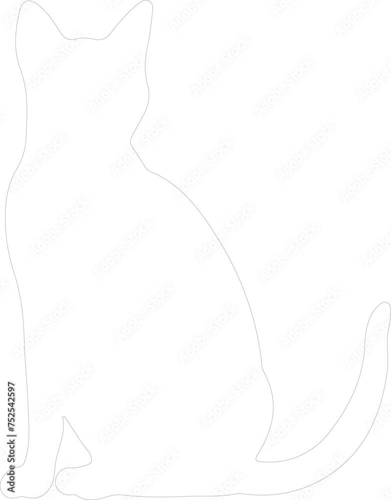 Burmese Cat outline Burmese Cat outline