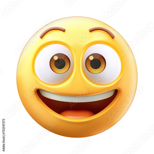 Fotografia emoji of a happy face with wide eyes